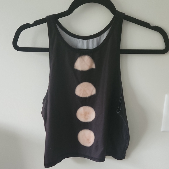 Teeki Black Tank Top with Circular Design - Picture 1 of 1